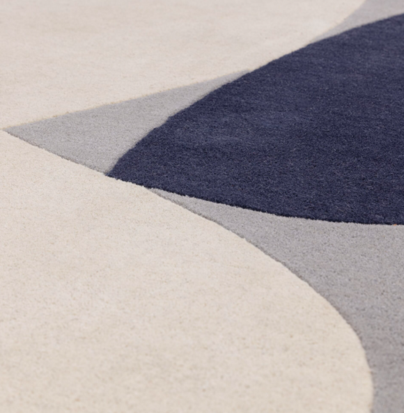 Tapis tufté main en laine HORIZON