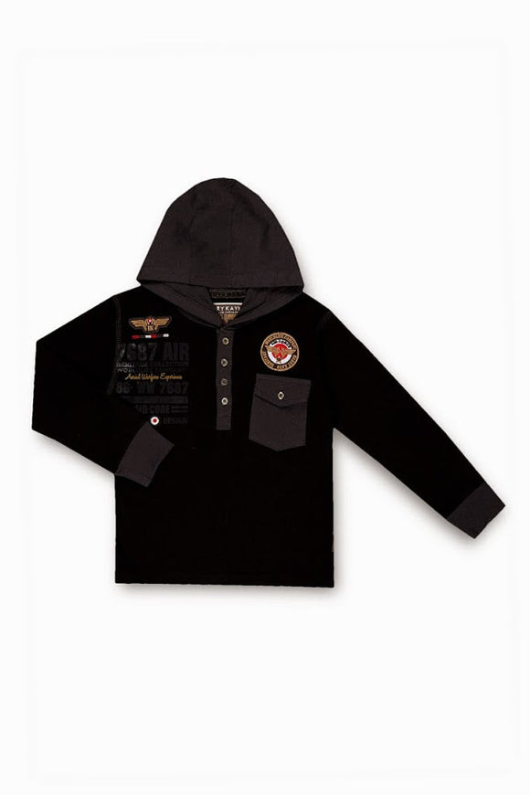 Harry Kayn T shirt manches longues garçon ECIBORG3-8 clicktofournisseur.com