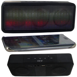 Haut parleur stéréo portable bluetooth lumineux et kit mains libres intégré coloris noir - Clicktofournisseur.com