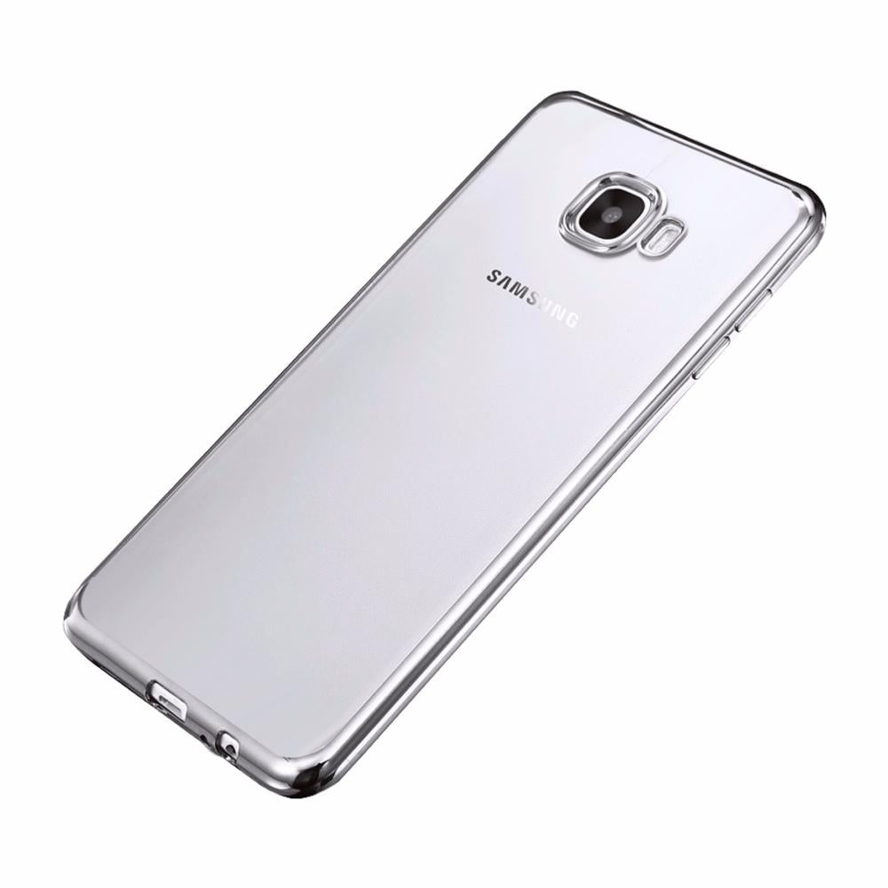 Housse Silicone Slim Transparente et Contour Chromé Argent pour Samsung Galaxy A5 2017 clicktofournisseur.com