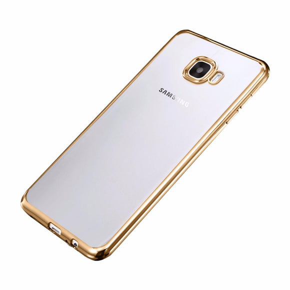 Housse silicone slim transparente et contour chromé or pour samsung galaxy a5 2017 - Clicktofournisseur.com