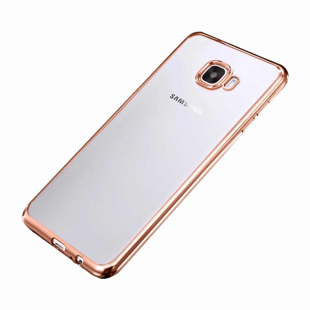 Housse Silicone Slim Transparente et Contour Chromé Rose pour Samsung Galaxy A5 2017 clicktofournisseur.com