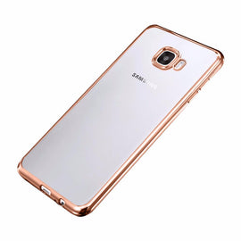 Housse silicone slim transparente et contour chromé rose pour samsung galaxy a5 2017 - Clicktofournisseur.com