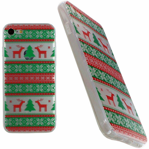 Housse silicone ultra slim transparente motif rêne de noël pour apple iphone 7 - Clicktofournisseur.com