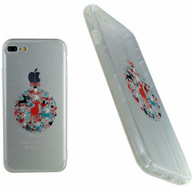 Housse silicone ultra slim transparente noël rêne chic pour apple iphone 7 plus - Clicktofournisseur.com