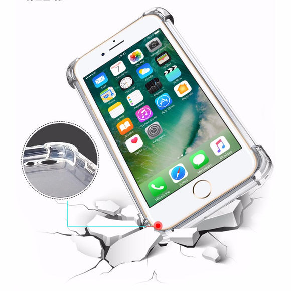 Housse silicone ultra slim transparente avec renfort pour apple iphone 7 plus - Clicktofournisseur.com