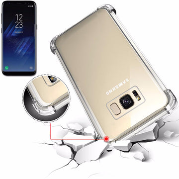 Housse silicone ultra slim transparente avec renfort pour samsung galaxy s8 g950 - Clicktofournisseur.com