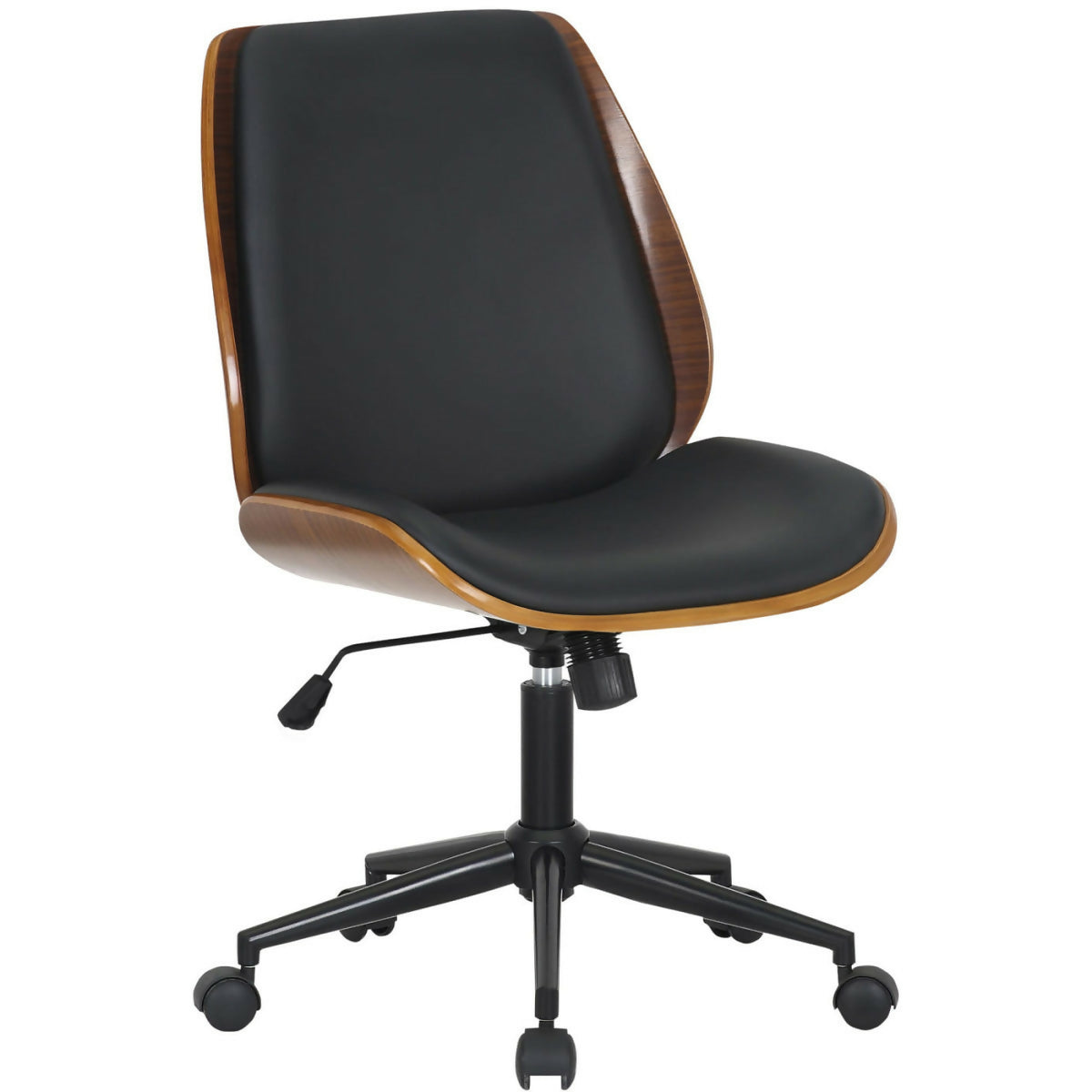 Mitch office chair - Walnut - Black (black foot)