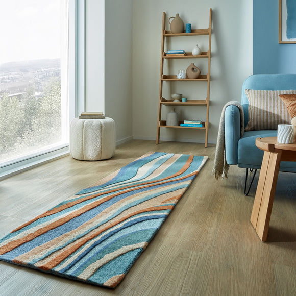 Tapis moderne en laine flo