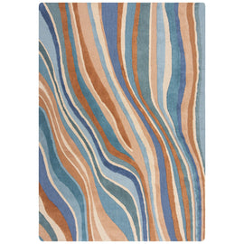 Tapis moderne en laine flo