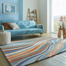 Tapis moderne en laine flo