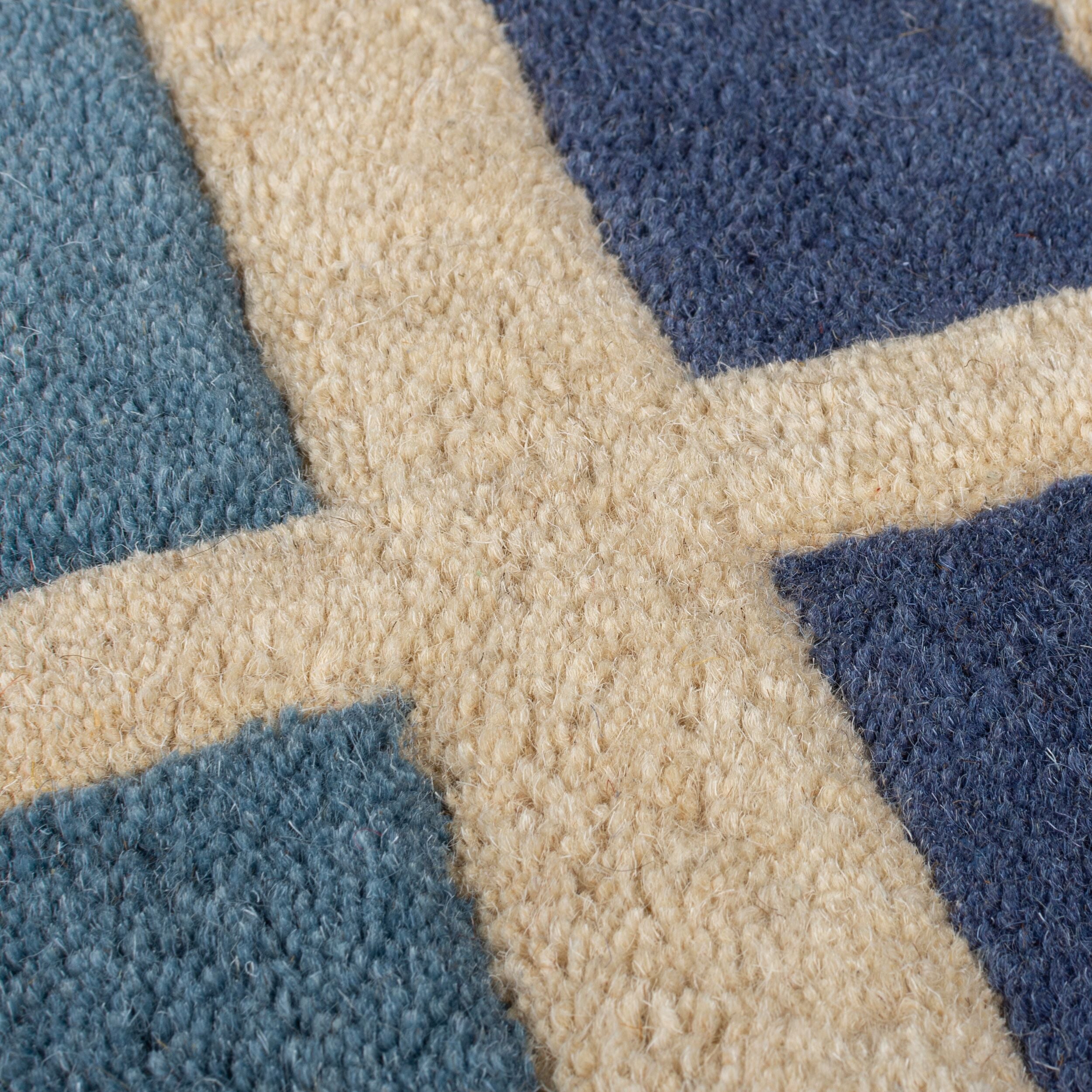 Tapis moderne en laine tufté main picto