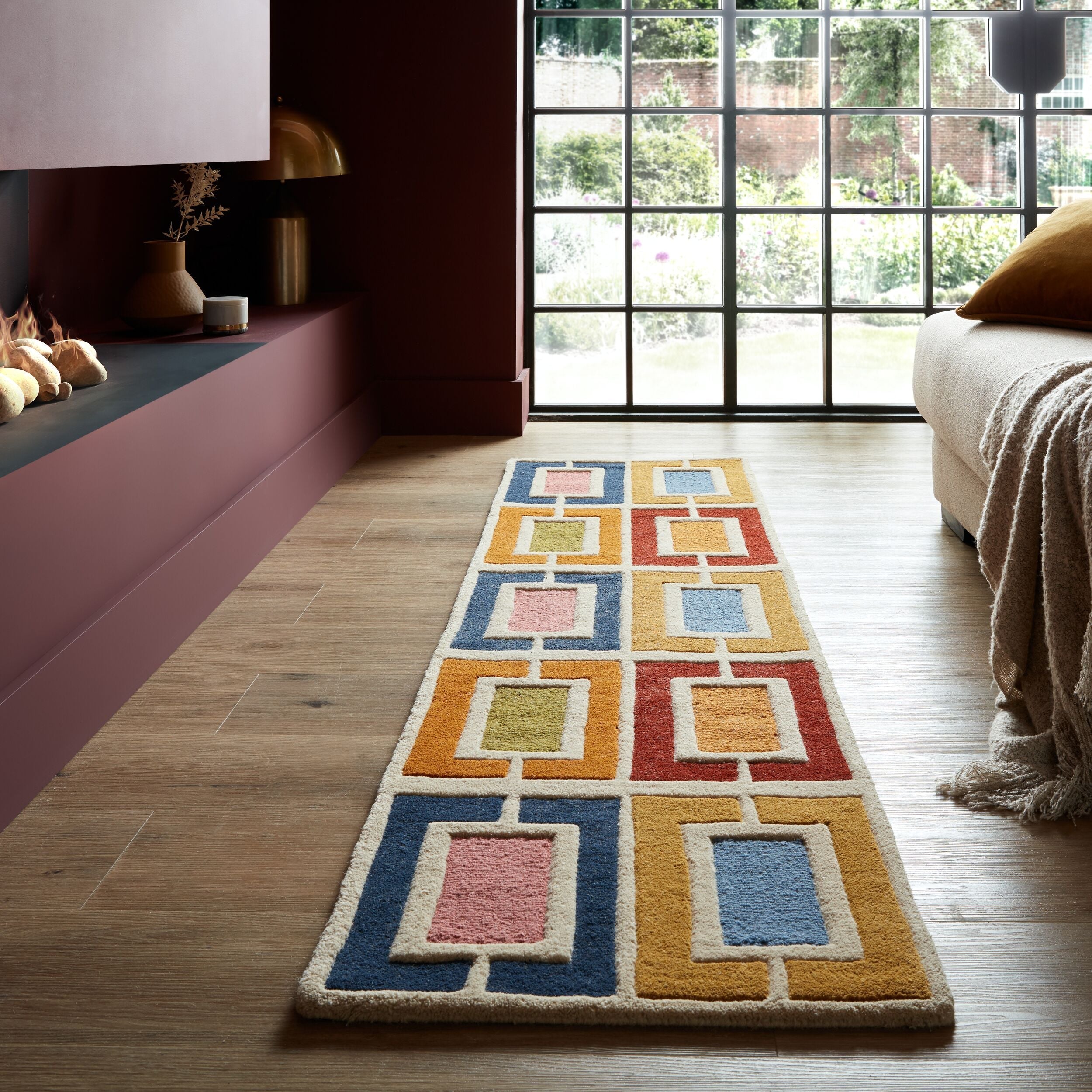 Tapis moderne en laine tufté main picto