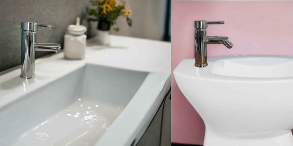 SET COMPLETO RUBINETTERIA LAVABO E BIDET