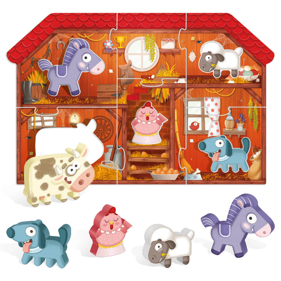 HEADU Montessori First puzzle the Farm