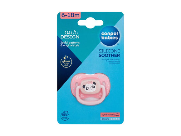 Sucette symétrique en silicone canpol babies 6-18 mois exotic panda 34/921_pand