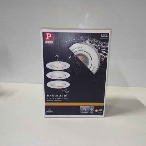Ecost customer return Paulmann Nova Plus 92898 LED Recessed Light Set of 3 Swivelling Rou