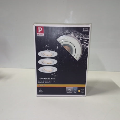 Ecost customer return Paulmann Nova Plus 92898 LED Recessed Light Set of 3 Swivelling Rou