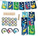Ecost Customer Return 12 pieces dinosaur paper bags, dinosaur paper party bags, dinosaur