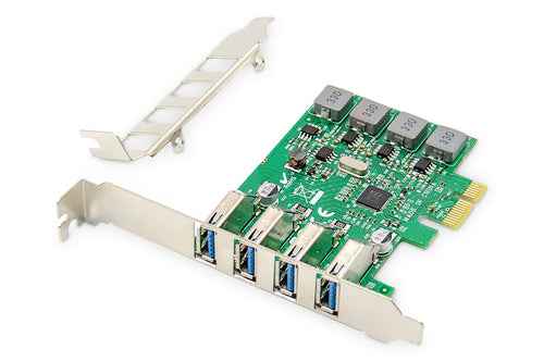 Carte d'extension (contrôleur) USB 3.0 PCI Express 4xUSB 3.0 Low Profile Chipset : VL805