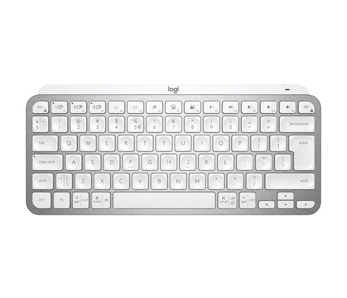LOGITECH MX Keys Mini Minimalist Wireless Illuminated Keyboard - PALE GREY - US INTL - 2.4GHZ/BT - INTNL, "920-010499" (timbru verde 0.8 lei)