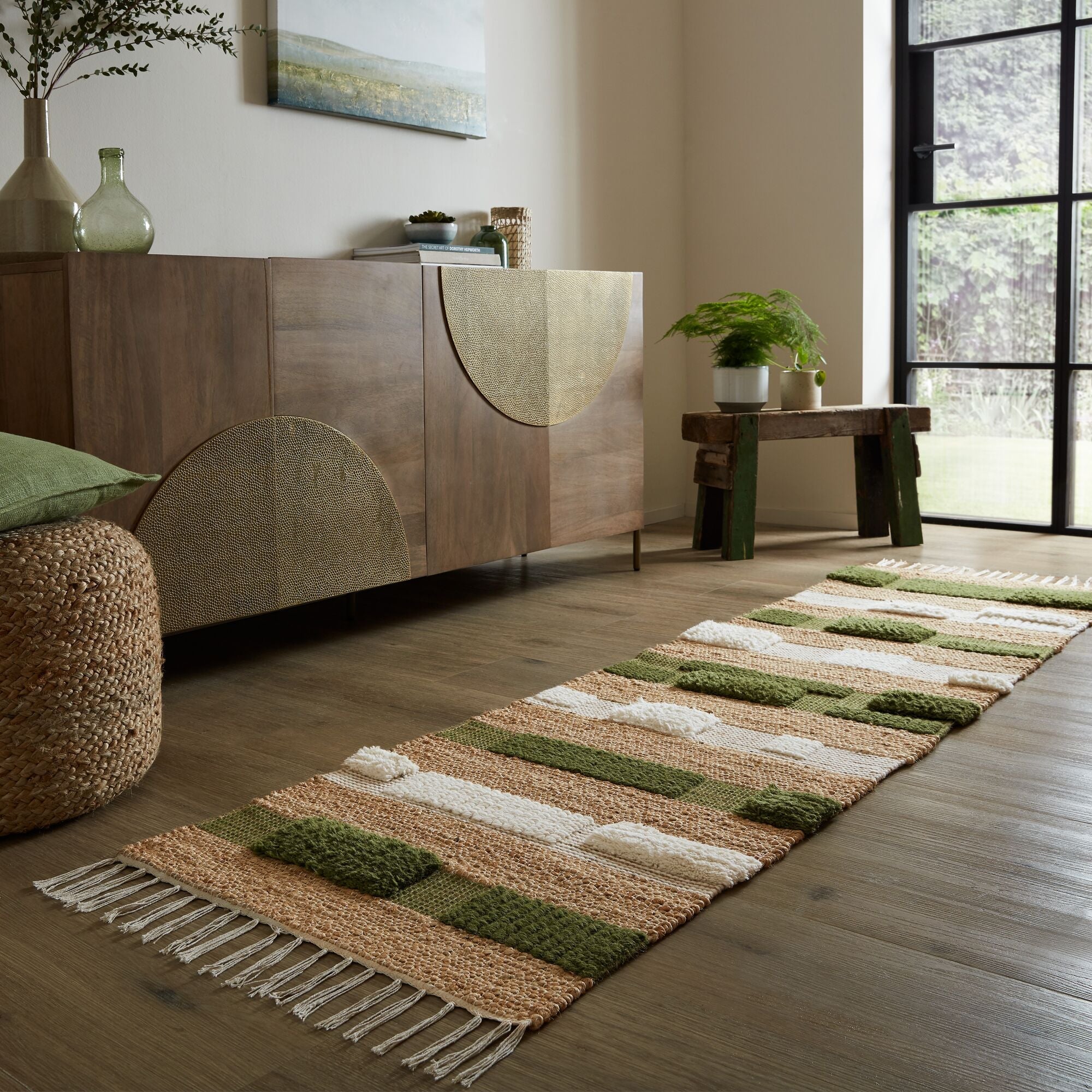 Tapis moderne en jute casbah