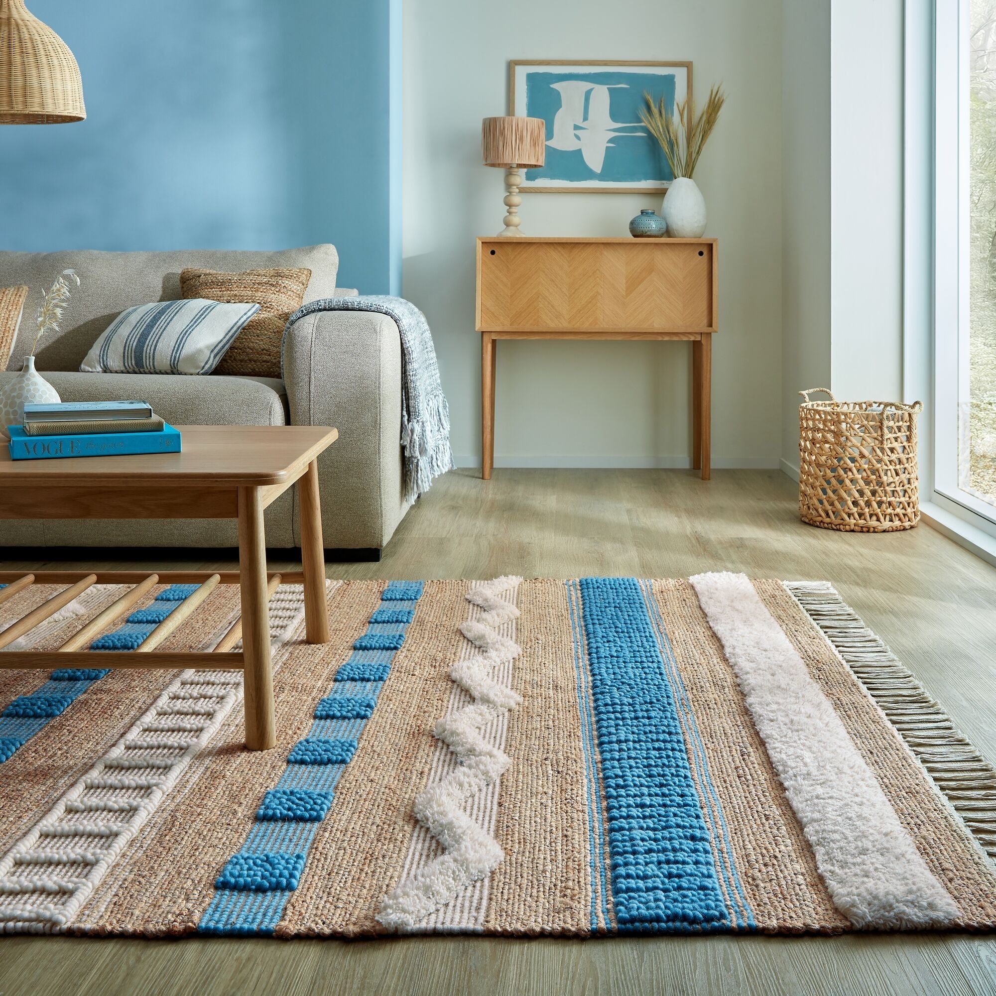 Tapis moderne en jute casbah