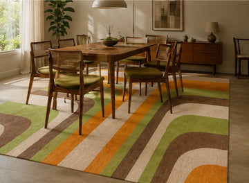 Tapis de salon moderne tissé plat JUNGLE - 0