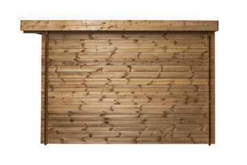 Abri de jardin en bois traité autoclave surface utile 99m² 388 x 298 x 235cm 28mm int042/ ineksa
