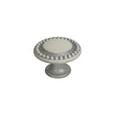 Bouton de meuble CERUSE, Finition zamak blanc argenté