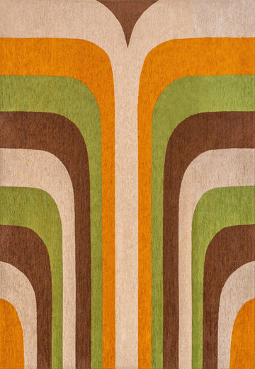 Tapis de salon moderne tissé plat JUNGLE