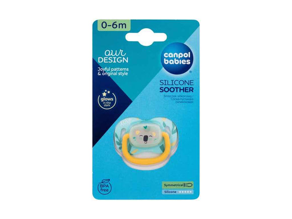 Sucette symétrique en silicone CANPOL BABIES 0-6 mois, EXOTIC (koala), 34/920_koal