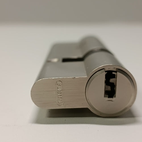 Ecost Customer Return Abus Profile Cylinder D6xNP with Key Card and 5 Keys, Silver, 494