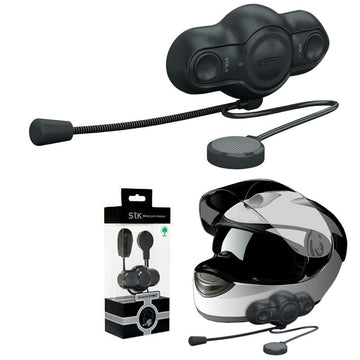 Kit piéton oreillette bluetooth pour casque moto intégral avec perche souple pour tous smartphones - Clicktofournisseur.com