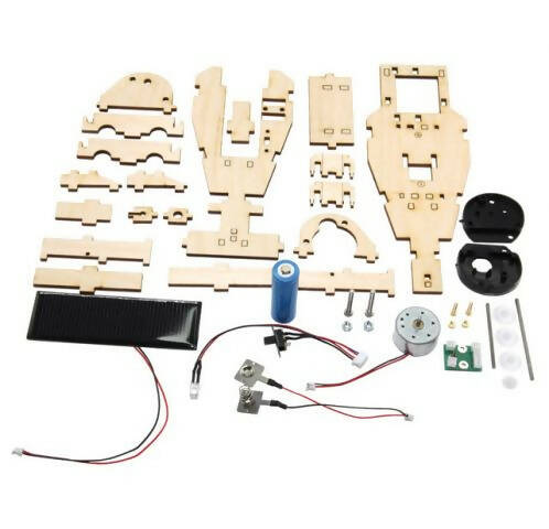 Kit voiture Formule 1 solaire en bois avec batterie clicktofournisseur.com