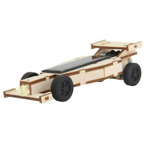 Kit voiture Formule 1 solaire en bois avec batterie clicktofournisseur.com