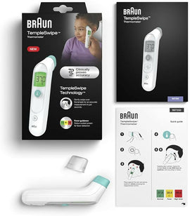 Braun TempleSwipe Thermomètre frontal (affichage de la température à code couleur, sûr, hygiénique, rapide, cliniquement précis, doux, facile à utiliser, pour tous les âges) BST200 - 0