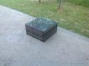 Fimous Carré Rotin Café Thé Table D'Appoint IntéRieur Et ExtéRieur Meubles De Jardin Accessoires Patio Dark Grey Mix