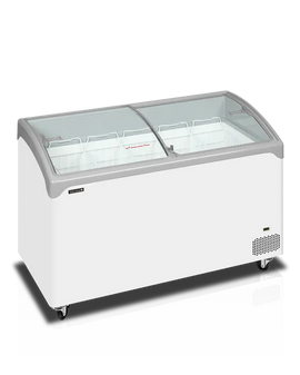 Conservateur couvercle incurvé portes coulissantes 298L - clicktofournisseur.com