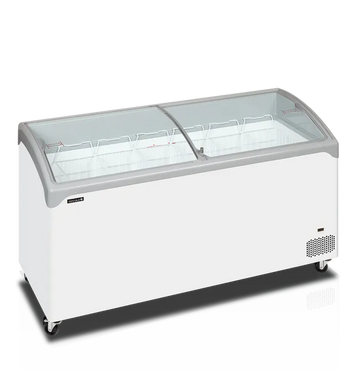 Conservateur couvercle incurvé portes coulissantes 367L - clicktofournisseur.com