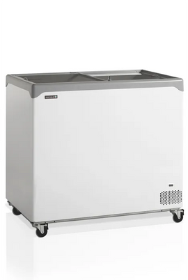 Conservateur couvercle plat portes coulissantes 218L - clicktofournisseur.com