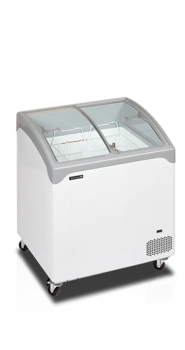 Conservateur couvercle incurvé portes coulissantes 138L - clicktofournisseur.com