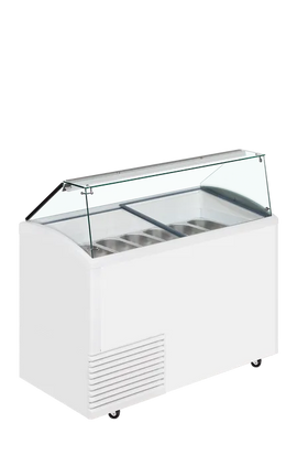 Vitrine à glaces portes vitrées coulissantes 10 bacs de 5L - clicktofournisseur.com