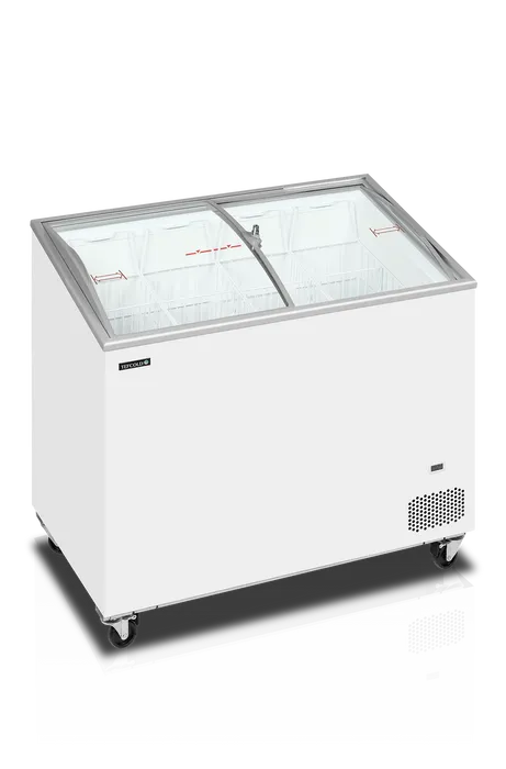 Conservateur incliné portes vitrées 230L - clicktofournisseur.com