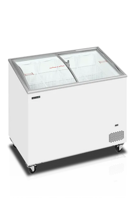 Conservateur incliné portes vitrées 230L - clicktofournisseur.com