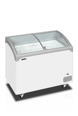 Conservateur couvercle incurvé portes coulissantes 218L - clicktofournisseur.com