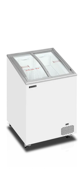 Conservateur incliné portes vitrées 85L - clicktofournisseur.com