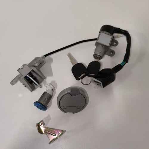 Ecost customer return KIMISS 1 Set 5Pin Connector 2 Keys Ignition Lock Key Lock Fuel Cap Set for Gy6