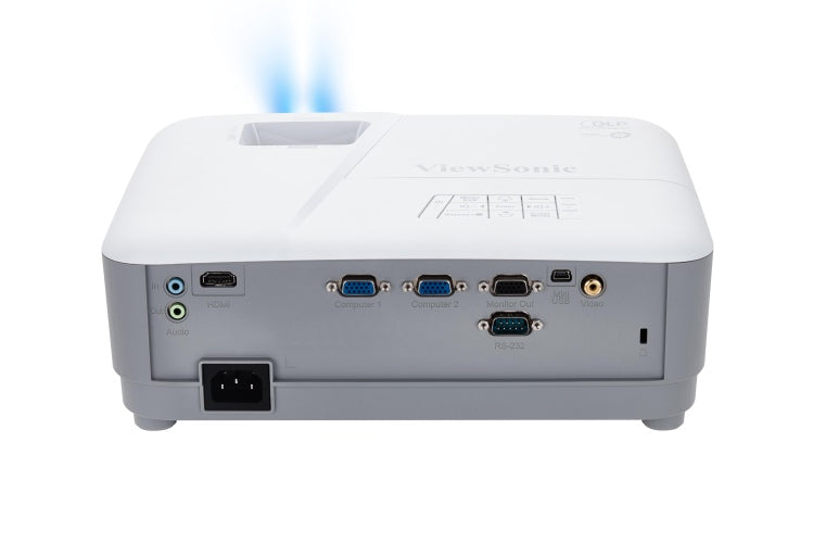 Projecteur Viewsonic PA503W, lampe LED, 3 600 lumens, résolution WXGA (1 280 x 800), contraste 22 000:1, VGA x 2, HDMI, RS-232, USB 2.0 Mini-B, mini-jack, haut-parleurs, « PA503W » (tampon vert 4 lei)