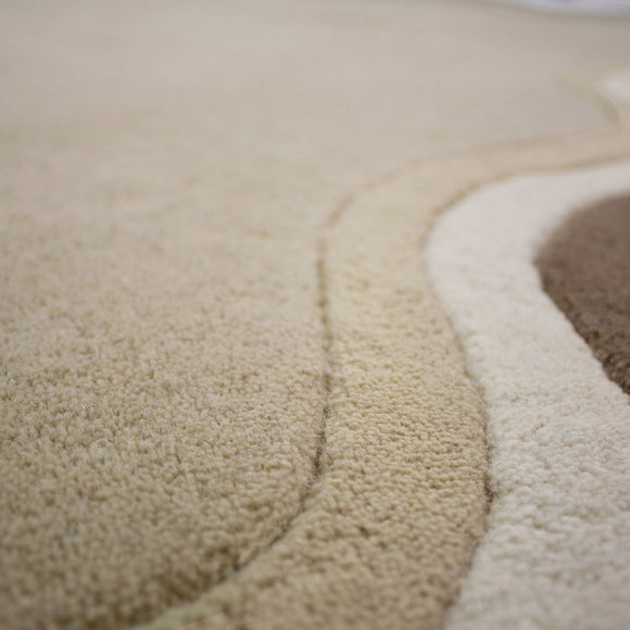 Tapis de salon design en laine RUSK